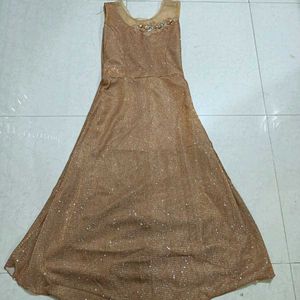 Dark Nude Color Shining Gowns For Women