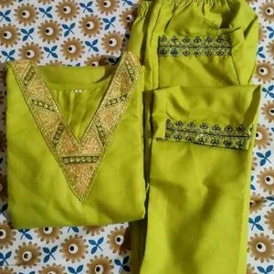 KURTI PANT SET💚