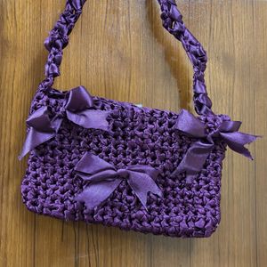 Crochet Purple Bag