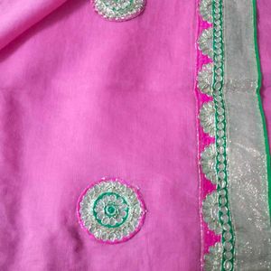 Very Beautiful Pink Cotton Saree