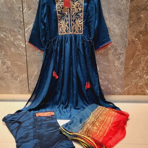 Navy Blue Kurta Set