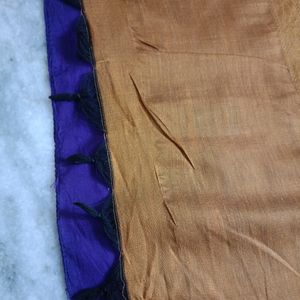 Blue Colour Cotton Traditional Saree.