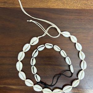 Shell Necklace Plus Bracelet Adjustable Set