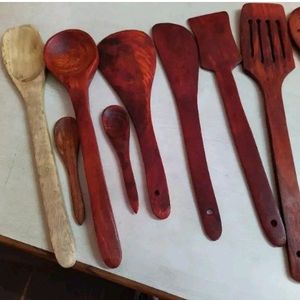 Wooden Kitchen Spoons Set