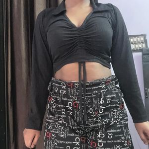 Black crop top