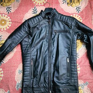 Leather Look Jacket Only One Time Wear