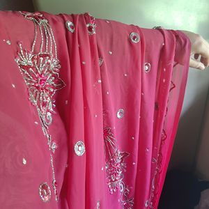 Party Wear Pink Saaree