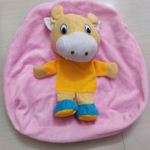 Soft Toy With Pink Storage