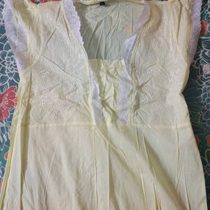 Brand New Lemon Yellow Cotton Nighty