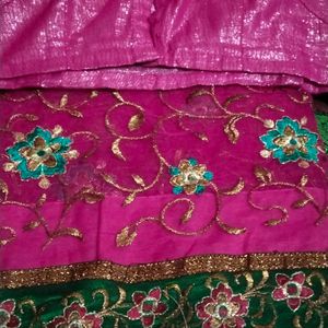 Saree With Stitched Blouse