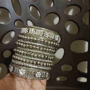 Grey Colour Set Of Bangles