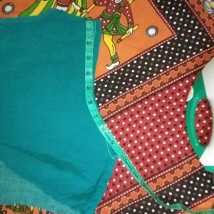 Co-ord Set Blouse Top Bluish Green