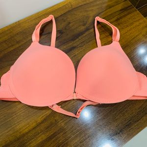 Coral Front Open Bra