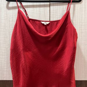 AND Cowl Neck Spaghetti Top (Size L, Bust 40)