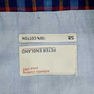 Peter England Blue Check Shirt