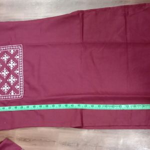 Embroidered Kurtta Pant And Duptaa Set