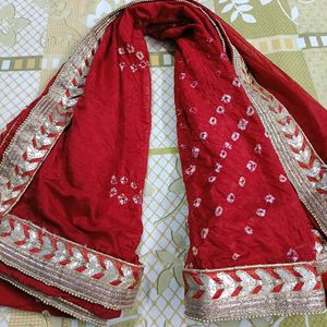 Bandhej Red Dupatta🎀