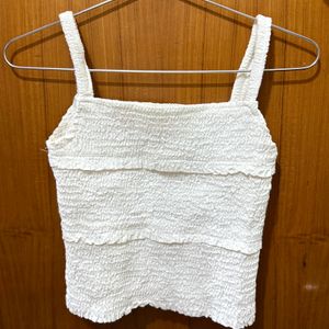 White Crop Top Women