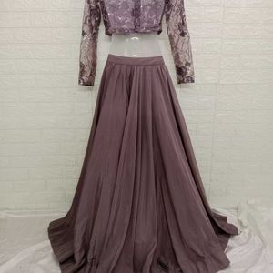 Mauve Designer Lehengacholi