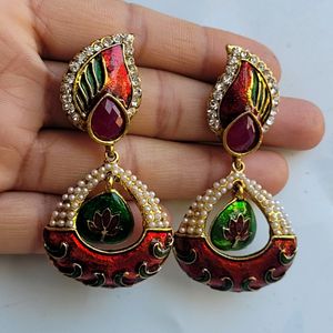 Meenakari Earrings Set