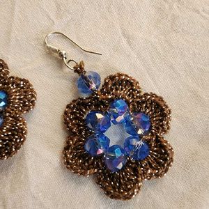 Crochet Crystal Earrings