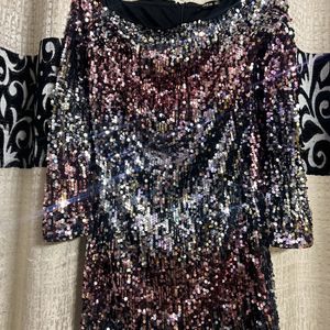 Sequence Short Dress  Silver, Pink Black Dres