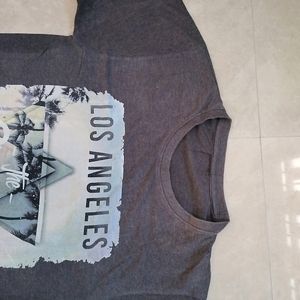 Grey Colour Cotton Tshirt