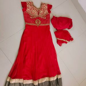 Red Anarkali