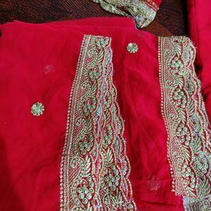 Beautiful Red Suit With Dupatta