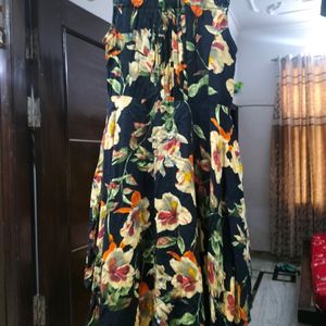 Multi Colour Cotton Designer Dress