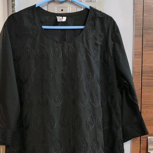 Black Chikankari Kurti