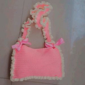 Crochet Ruffle Bag