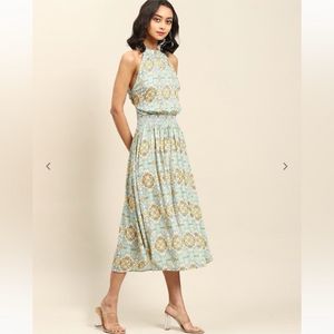 Aarke Ritu KumarPrinted Halter-Neck A-line Dress