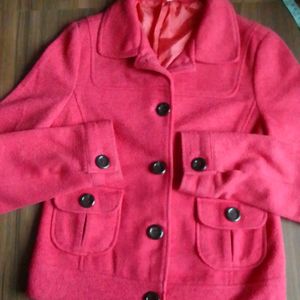 Carrot Pink Coat/Jacket For Girls.