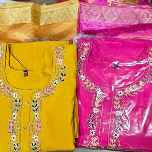 Stitched Kurta Set With Digital Dupatta