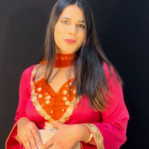 Pink And Orange Pakistani Suit