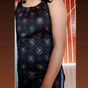 Strapped Black Kurti