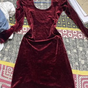 Velvet Sexy Partywear Dress