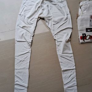 White Colour Cotton Legin