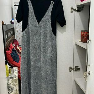 Black Korean Glittery Dress