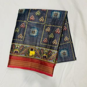 Printed Jute Cotton Jari