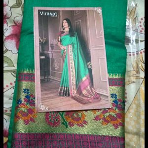 Sale 💰 Wedding Wear Green Saree