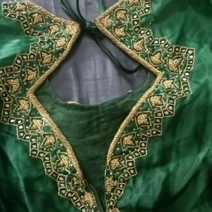 Bottle Green Zardozi Ombre Lehnga