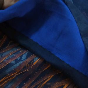 Blue Cotton Saree