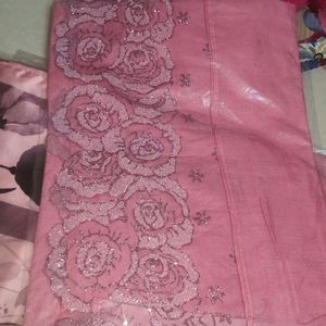 Party Wear Pink Hijab