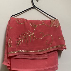 Baby Pink Saree