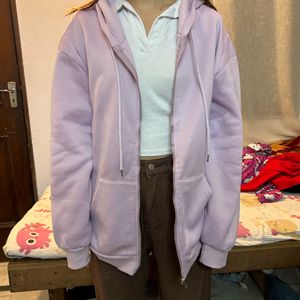 Lavender Zipper Sweater / Jacket