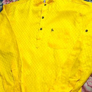 Totally New Shining Yellow Kurta Shirt