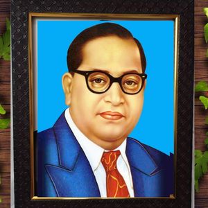 Ambedkar ji black frames painting with lamination