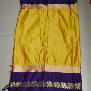 Beautiful Haldi Ceremony Yellow Saree